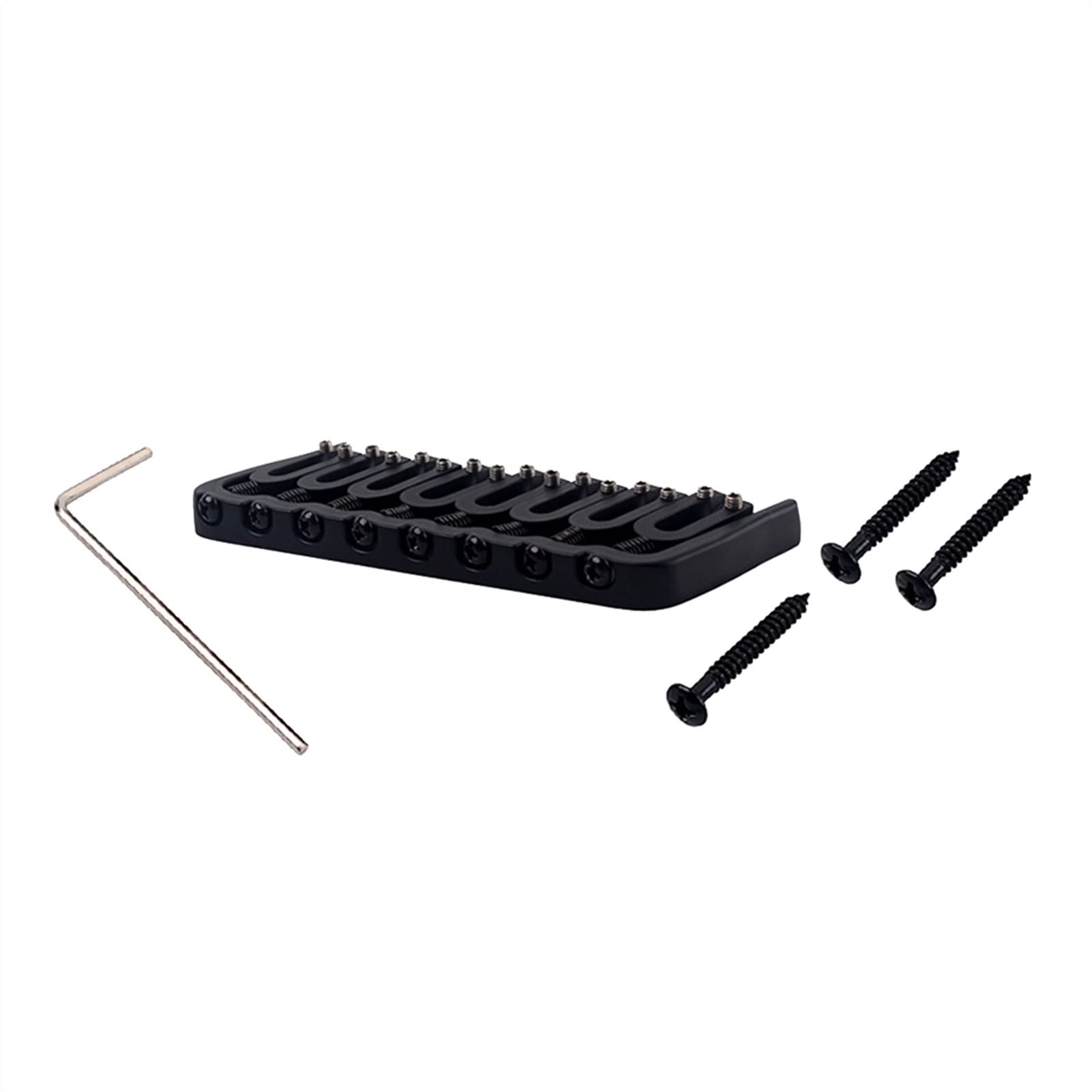 Parti di ricambio chitarra Black Fixed 8 String Guitar Bridge Bridge Sella Sella Con Viti Kit Kit Accessori Per Chitarra