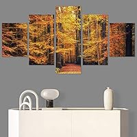 SIGNWIN 5 Panel Canvas Wall Art Modern Art Expressive Forest Multicolor Photography Romantics Scenic for Home Decorations Ready to Hang - 60