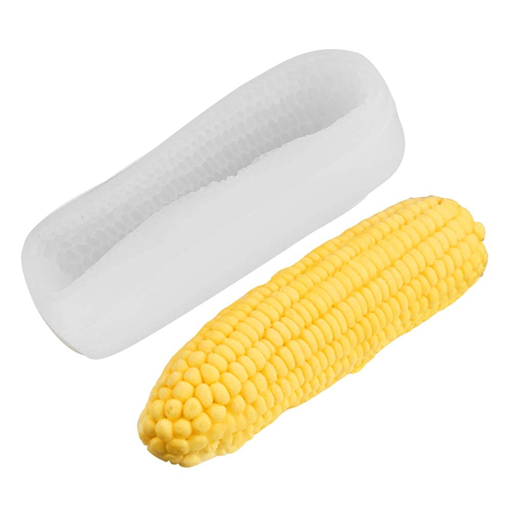 3D Corn Shaped Silicone Mold, Food Grade Baking Mold for Mousse Cake, Chocolate, Ice Cream, Pastry & Soap Making - Easy Release Reusable Mold