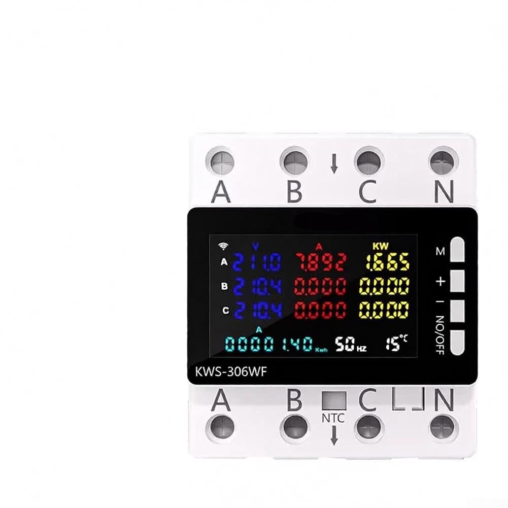 Contatore Trifase Din per rail LCD AC85-290V 80A Contatore Trifase(KWS-306WF)