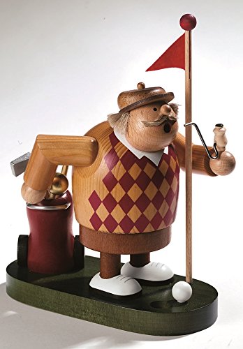 Figurine encens golfeur 19cm pour décoration de salon chaleureuse