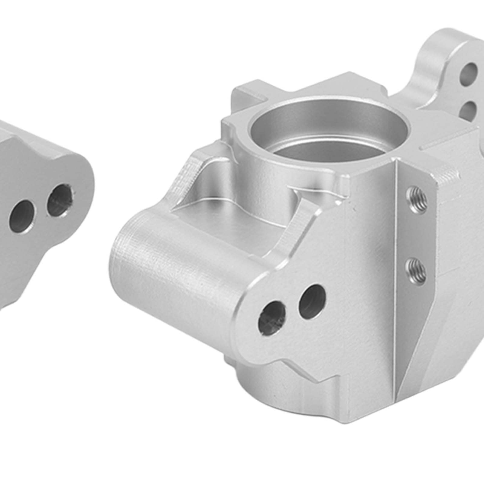 Wymiana mocowania tylnej osi RC Stop aluminium Trwałe mocowanie tylnej osi napędowej o dużej wytrzymałości dla Corally Kronos 6S 1/8 RC Truck 2 szt. Srebrny 57x35x32mm