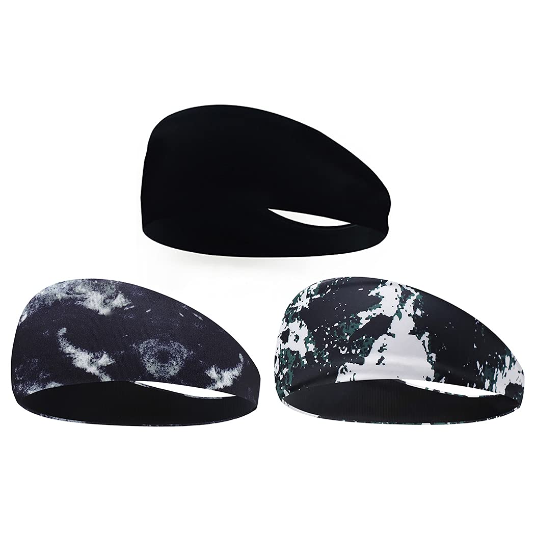 Lnrueg Sweat Band Moisture Wicking 3PCS Lightweight Workout Headband Sport Headband Running Headband Thin Soft Fitness-image-34