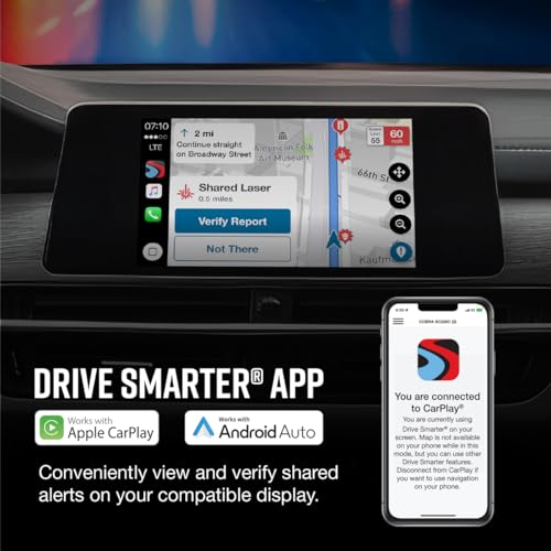 Image of Cobra RAD 700i Laser Radar Detector - Premium Detection Range, AutoLearn Intelligence, Advanced Filtering Software, Apple CarPlay and Android Auto Compatible, Laser Eye Front and Rear Detection