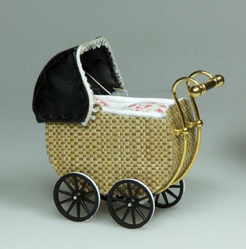 Heidi Ott 1:12 Scale Antique Pram Stroller Beige #XZ111