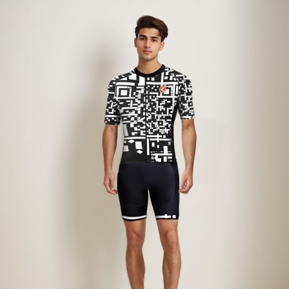 UGLY FROG Uomo Ciclismo Abbigliamento Kit Maniche Corte Jersey Set Road Bike Bib Shorts con Imbottito