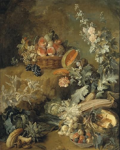 Tableau Nature morte Oudry Toile grand format pour habiller un mur vide 60x90