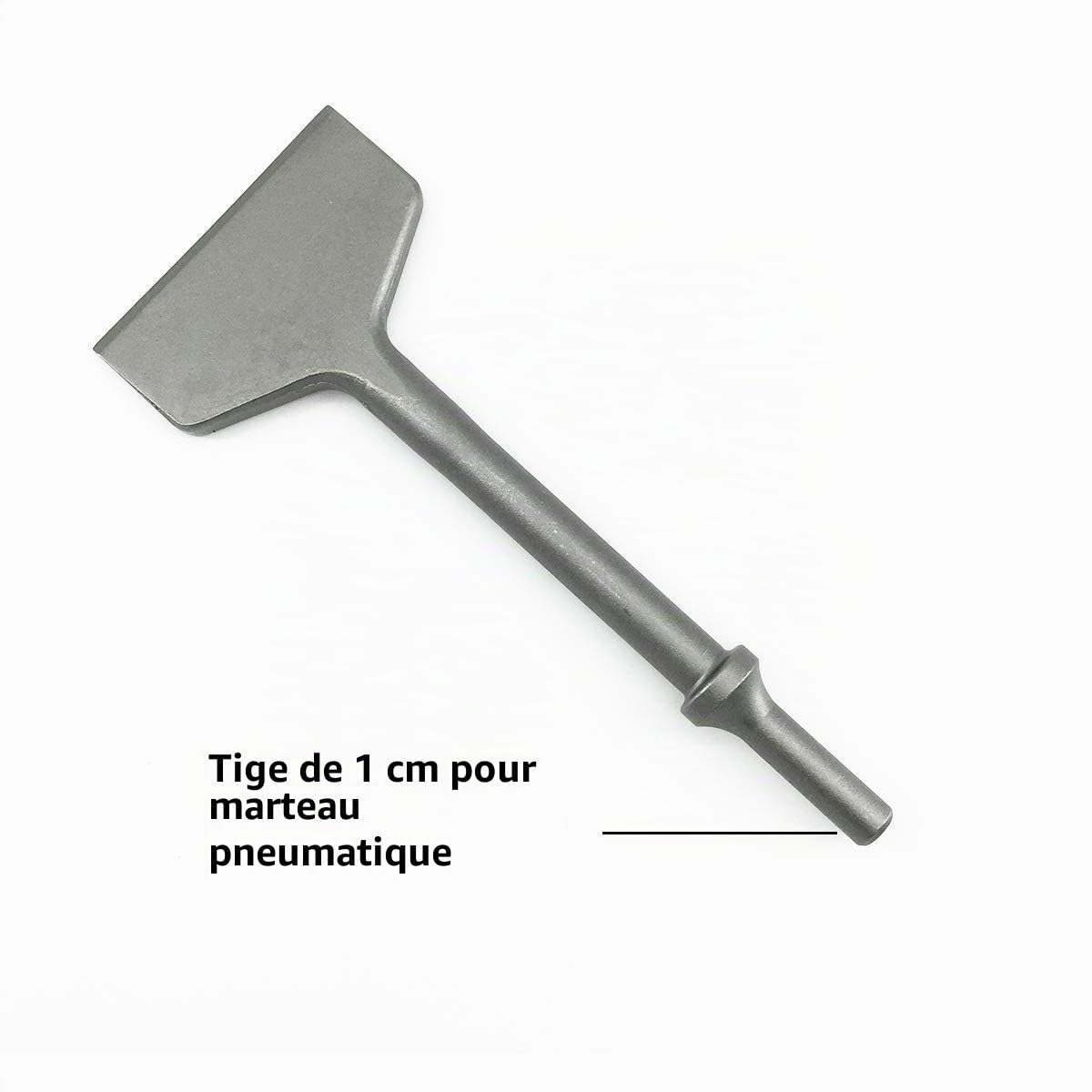 Burin pneumatique de 7,6 cm de large avec tige de 0,1 cm de large - Burin à air comprimé pour carrelage et calage fin - Grattoir à mur et sol - Fonctionne avec marteau pneumatique de 1,0 cm