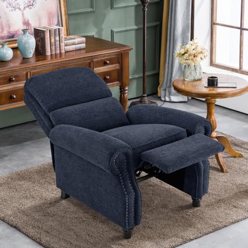 Sillón Chenille Recliner Plegable Azul miniatura 4