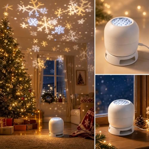 Christmas Projector Lights with Snowflakes, Rotating Christmas Night Light - image 5