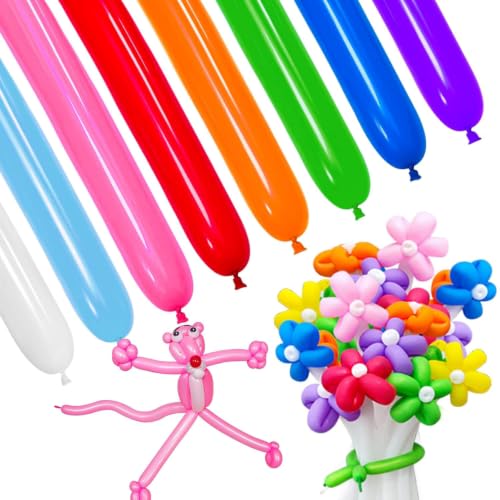 HYKJNBW Long Balloons for Modelling 260Q Balloons Magic Balloon Twisting Animals Ballons for Wedding Bachlorette Birthday Party Decoration 100cs