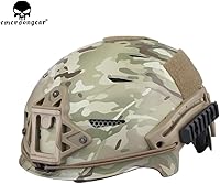 Vista 11 de EMERSONGEAR Cascos tácticos con gafas protectoras, montaje en riel, cubierta NVG, protección militar, Airsoft, paintball, casco rápido