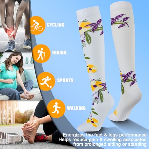 Image of bropite Compression Socks for Women &Men Circulation-Support Knee High Socks 20-30 mmhg-Best for Running,Medical,Nurse,Travel