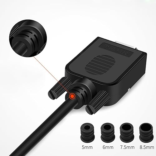 Miniatura 5 de 10 unids VGA DB15 3 filas macho hembra conector rápido sin soldadura, 3+9 D-SUB 15 pin puerto terminal Breakout conector Junta con caja accesorios