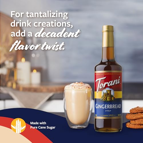 Image of Torani Coffee Syrup, Gingerbread Flavoring for Drinks, Pump Included, 25.4 Fl Oz