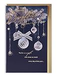 Clintons: Hanging Baubles Daughter & Son In Law Christmas Card, Multi-Colour, 155 x 235, 1171374