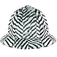 Kangol Faux Fur Stripe Casual Stoffhut Glockenhut Damen - mit Futter Winter Herbst-Winter - S (54-55 cm) grau