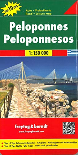 Peloponnes, Autokarte 1:150.000, Top 10 Tips (freytag & berndt Auto + Freizeitkarten) Peloponnes, Autokarte 1:150.000, Top 10 Tips (freytag & berndt Auto + Freizeitkarten)