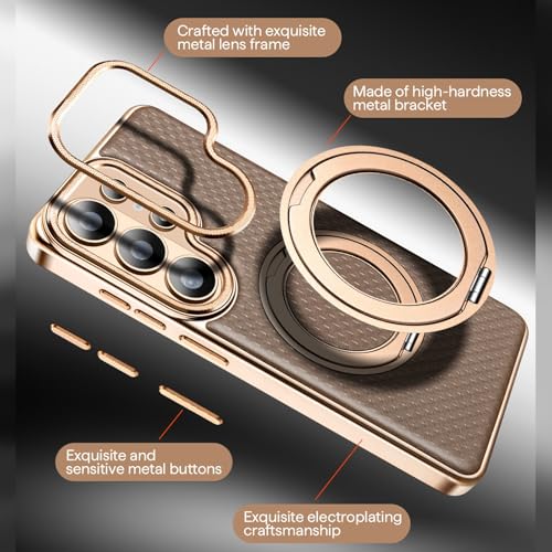 Coque Samsung S24 cuir noir anti chute avec support de bureau - 3