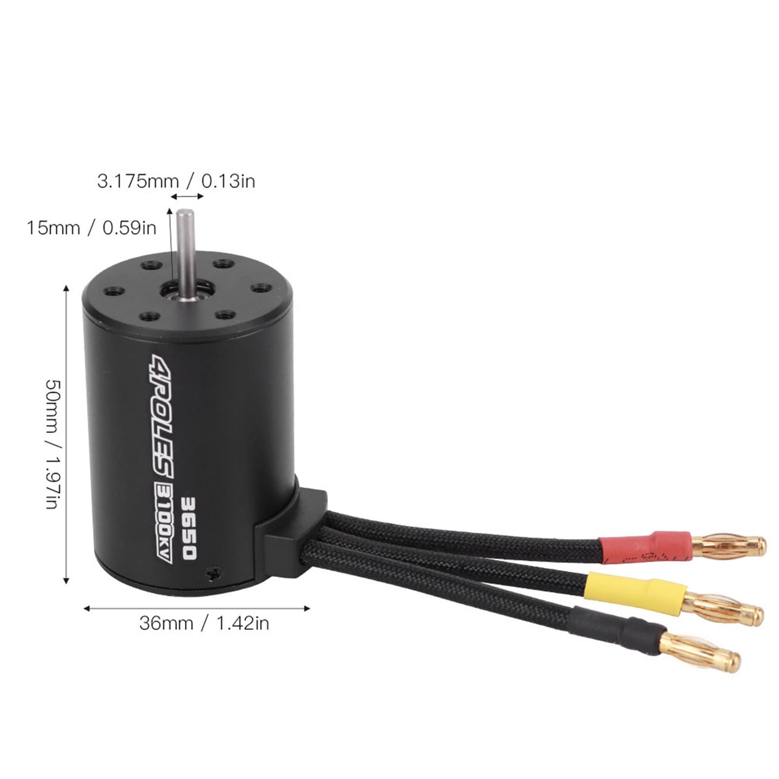 Set di schede di programma ESC per motore brushless 3650 3100KV, parte di ricambio per auto RC 1/10, motore brushless ad alte prestazioni con opzioni ESC 45A 60A 80A 120A, (60A)