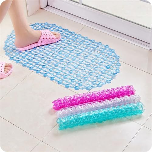 Alfombrilla de baño rectangular alfombrillas de ducha antideslizantes azul 3