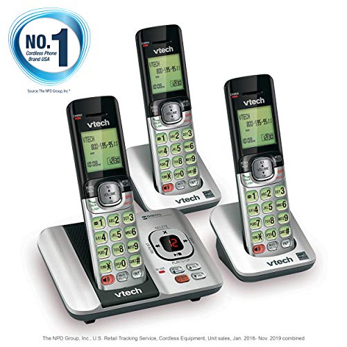 Vtech Cs6529-3 3-Handset Expandable Cordless Phone With Answering System-Caller Id/Call Waiting & Backlit Display/Keypad, Silver #TOP1