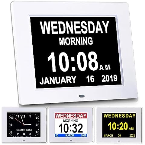 Gsituk 12 Alarms Dementia Clock with LED Display Cover
