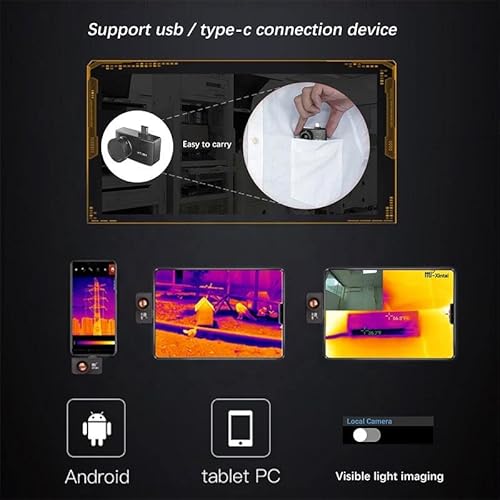 YuqiaoTime HT-301 Mobile Phone Thermal Imager for Phone for Android Type-C infrared Resolution: 384X288, range -20~400°C - Image 4