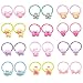 Elesa Miracle 12 Pairs Baby Girls Hair Bow Elastic Ties 1.6 Inch Mini Bow Ponytail Holders Toddler Pony Holder Hair Elastics Value Set (12 Pairs- Cute Animal)