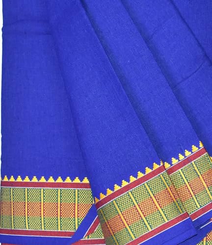 Image of TUNI MANI Men's Panchakacham Dhoti with Angavasthram with Zari Border, Cotton, Size: 9 X 5 (4.0mtr Dhoti, 2.25mtr Towel)