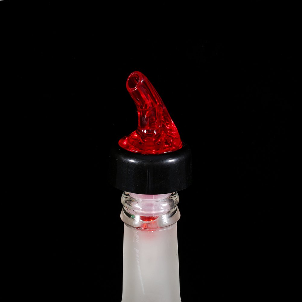 Vertedor de Botellas, 30ml Vertedor de Licor Medido, Rojo Vertedor de Botellas de Plástico, Dispensador Beber Espíritu Vino Vertedor de Cóctel Bar Herramienta(12 unidades)