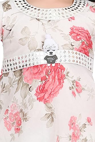 Image of Amina Dresses Cotton Blend Casual Dress and Pant Set for Girls