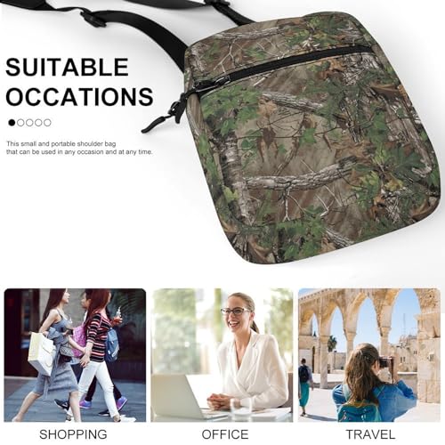 Camouflage Trees Mini Crossbody Bag Anti-Theft Side Shoulder Bags Messenger Bag Unisex4