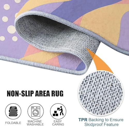 Tapis antibruit violet à poils courts : la solution lavable pour isoler vos sols - 5