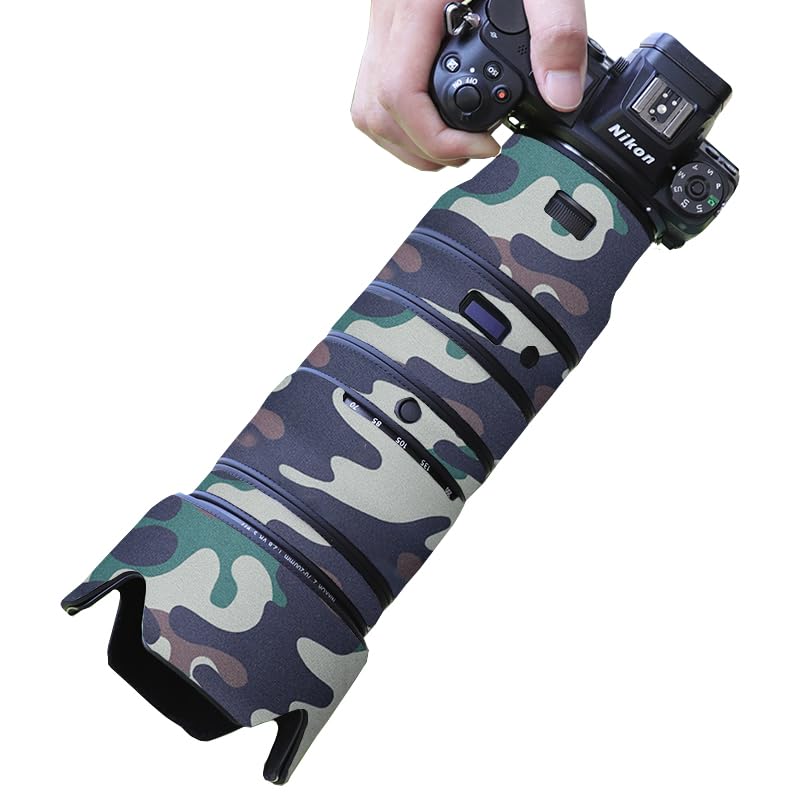 CHASING BIRDS Lens Camouflage Waterproof Coat for Nikon Z 70-200mm f/2.8 VR S Mark I Rainproof Lens Protective Cover Version IV (Military Green Camouflage)