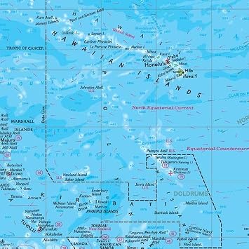 National Geographic: Pacific Ocean Political Wall Map - 28 x 22 inches - Laminated