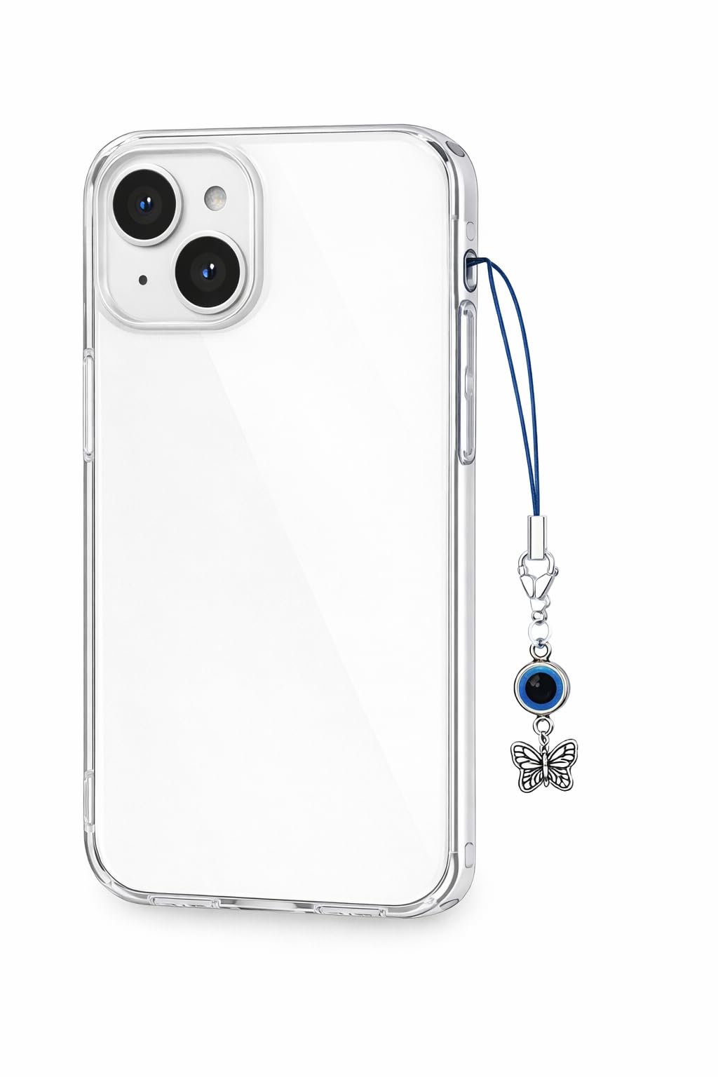 Evil Eye phone Butterfly Charm, Silver Evil Eye Charm, Evil Eye Keyring, Protection Phone Charm, Evil Eye Charms, Lucky Phone Charm, Tiny Charm-image-13