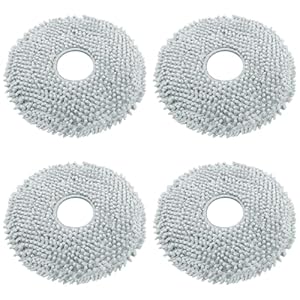 KOLZEMV 4 stuks robotstofzuigerdoeken, reserveonderdelen, accessoires voor wasbare microvezeldoeken voor Roborock Qrevo Master/QRevo/QRevo Maxv/Qrevo S/QRevo Pro/P10 Pro/P10