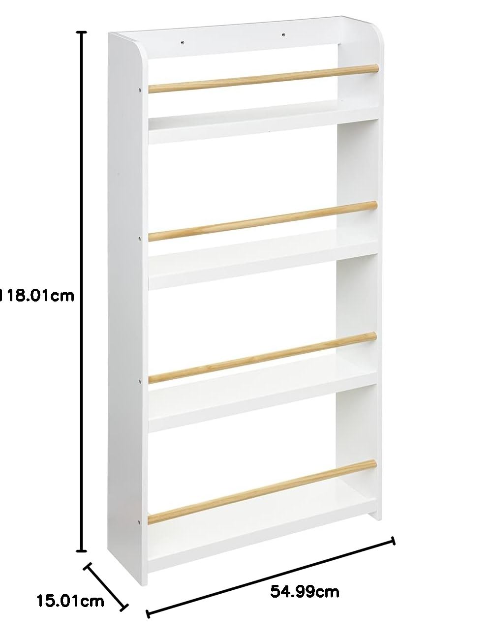 Atmosphera - Bibliothèque Enfant 4 étagères - Blanc H118 cm