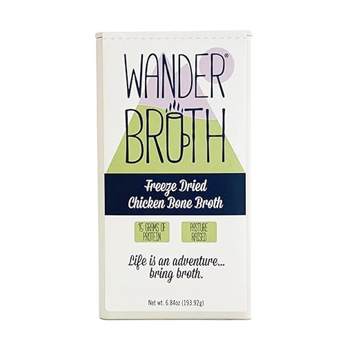 Caldo de hueso de pollo orgánico liofilizado, recipiente a granel de 12 porciones, 0.51 onzas de proteína, apto para dieta paleo y cetogénica