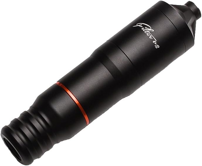 Tattoo Cartridges Machine Kit EZ Filter V2 Pen with DC 5.5 mm Connector 2Pcs Needles Free (Black)