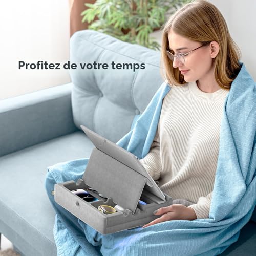 Support Livre & Tablette Pliable 3 Angles Gris KDD