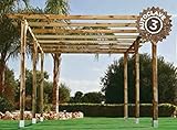 modelos de pergolas de madera para jardin . Kit Pergola 4.00x3.60 Postes 9 X 9