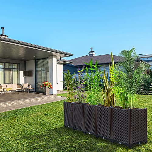 Nacreen Large Planters For Outdoor Plants Raised Garden Bed Garden Boxes Outdoor Raised Planter Box Plant Pots Perfect For Garden Patio Balcony Deck To Planting Flowers Vegetables Tomato And Herbs #TOP5