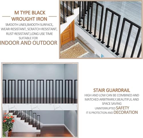 Garde-corps d'escalier installation facile support vertical de 80