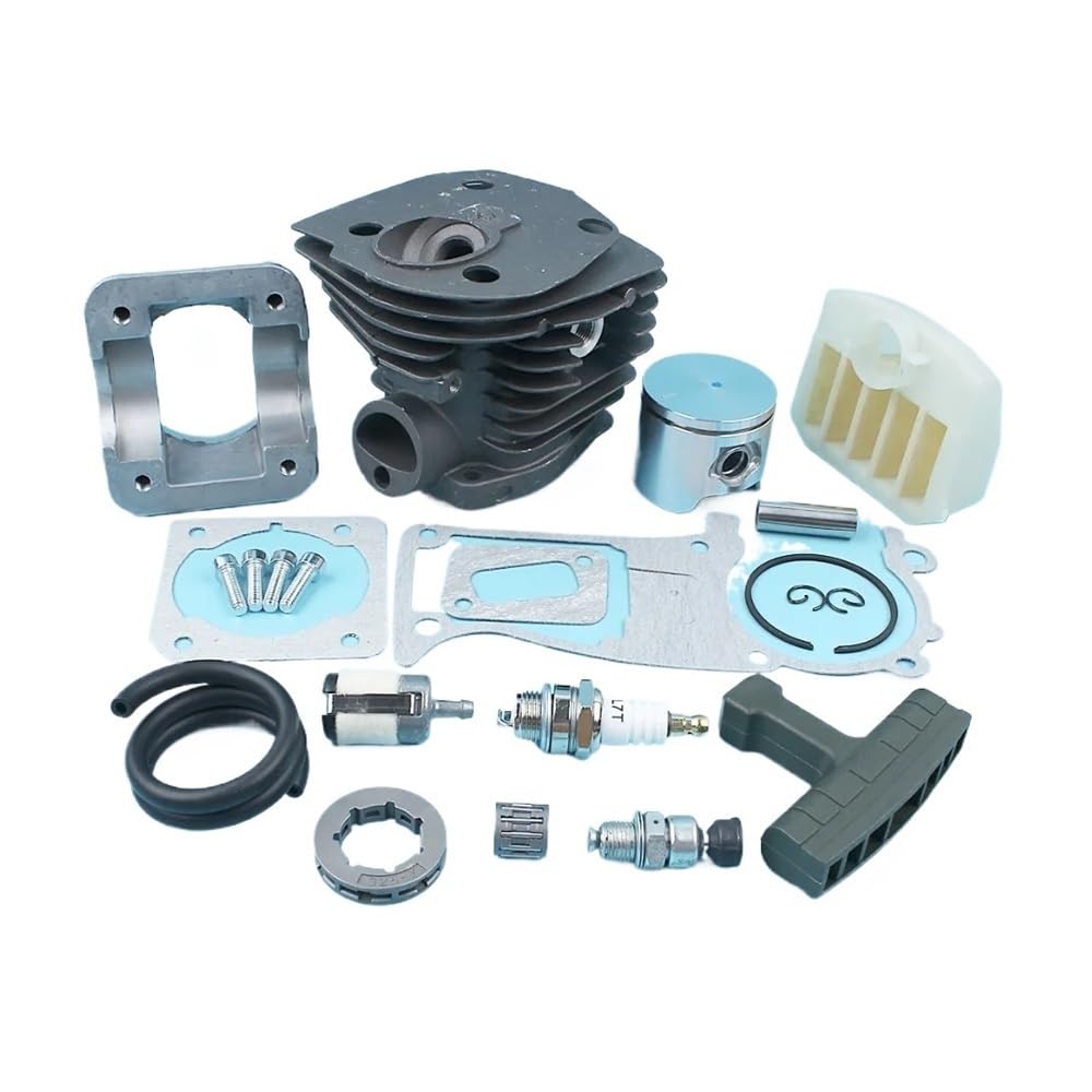 Pieza DE Recambio Kit de Juntas de cárter de Aceite de Motor de pistón de Cilindro de 44 mm Compatible con Motosierra CS 2141 2145 2149 2150 2152 con Revestimiento Más Reparaciones