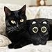 Tinoaly Cat Plush Keychain, 3.74x2.95in Black Cat Adorable Animal Plush Pendant Kawaii Keyring Charm Accessories Cute Kitty Lover Gifts for Handbags Backpacks Wallets
