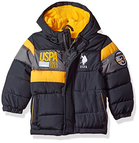 US Polo Association Baby Boys' Outerwear Jacket (More Styles Available), UB65-Charcoal, 12M