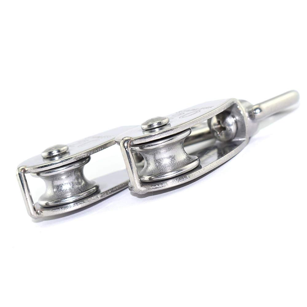 10Pcs M20 Bloques de Polea de única Acero Inoxidable 304, AUHOTA 20MM Bloques de Polea Grúa, Giratoria de Polea de Gancho Simple Carga de Papel 75kg/165libras