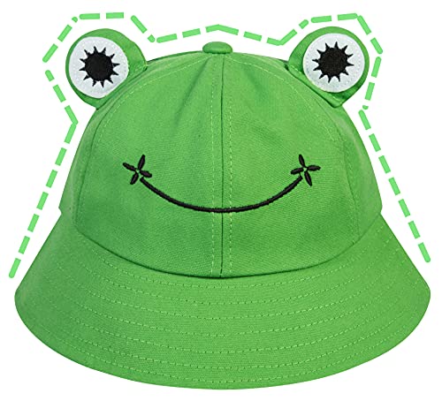 Cute Faltbarer Frog Fischerhut Draussen Baumwolle Bucket Hat Sonnenhut...